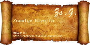 Zsemlye Gizella névjegykártya